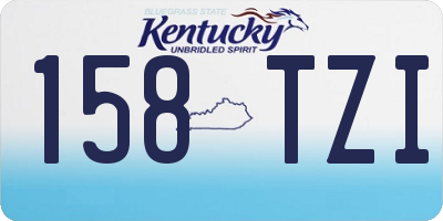 KY license plate 158TZI