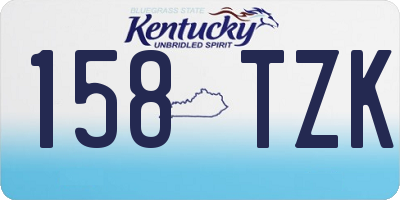 KY license plate 158TZK