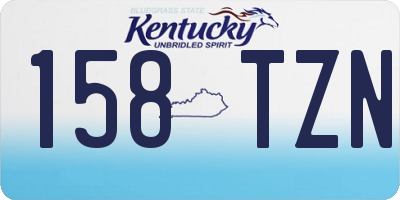 KY license plate 158TZN