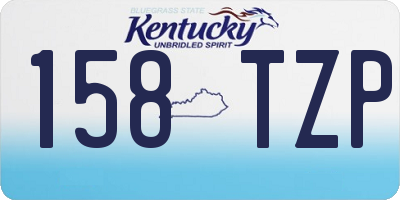 KY license plate 158TZP