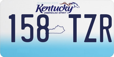 KY license plate 158TZR