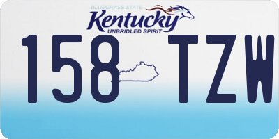 KY license plate 158TZW