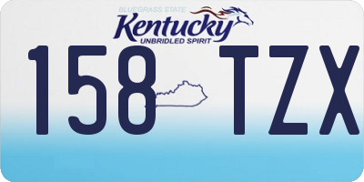 KY license plate 158TZX