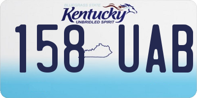KY license plate 158UAB