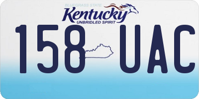KY license plate 158UAC