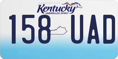 KY license plate 158UAD