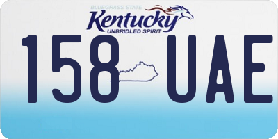 KY license plate 158UAE