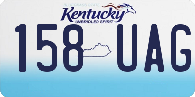 KY license plate 158UAG