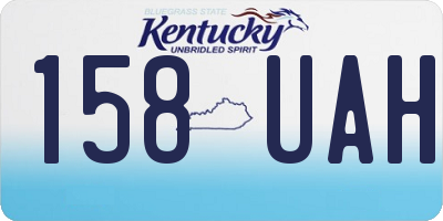 KY license plate 158UAH