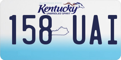 KY license plate 158UAI