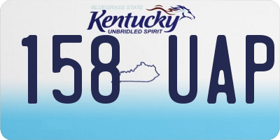 KY license plate 158UAP