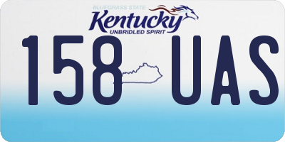 KY license plate 158UAS