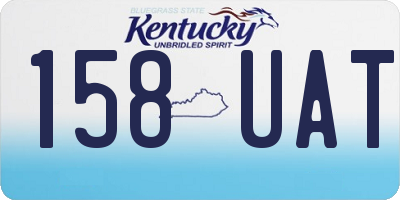 KY license plate 158UAT