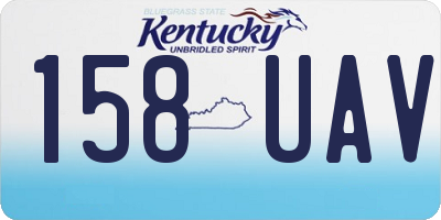 KY license plate 158UAV