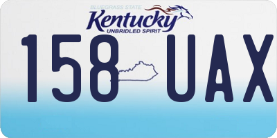 KY license plate 158UAX