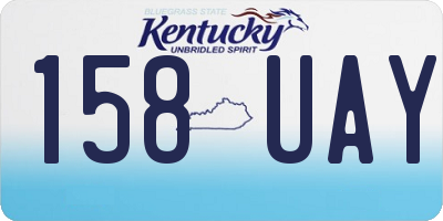KY license plate 158UAY