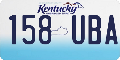 KY license plate 158UBA