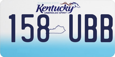 KY license plate 158UBB