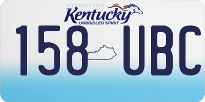 KY license plate 158UBC