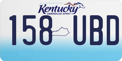KY license plate 158UBD