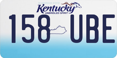 KY license plate 158UBE