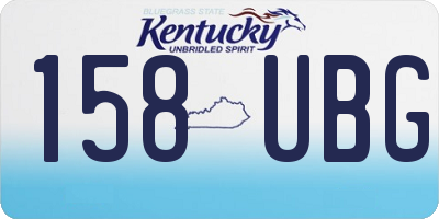 KY license plate 158UBG