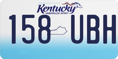KY license plate 158UBH