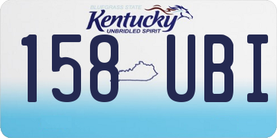 KY license plate 158UBI