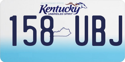 KY license plate 158UBJ