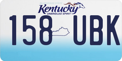 KY license plate 158UBK