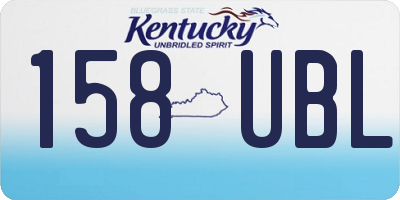 KY license plate 158UBL