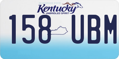 KY license plate 158UBM