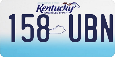 KY license plate 158UBN