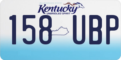 KY license plate 158UBP