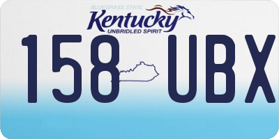 KY license plate 158UBX