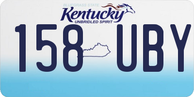 KY license plate 158UBY