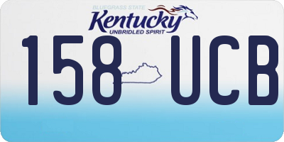 KY license plate 158UCB