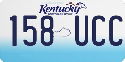 KY license plate 158UCC