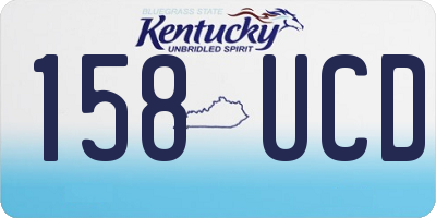 KY license plate 158UCD