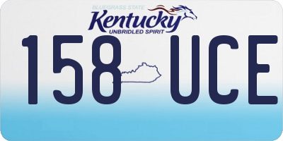 KY license plate 158UCE