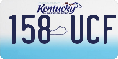 KY license plate 158UCF