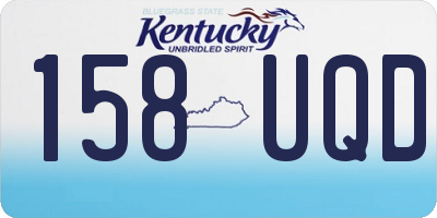 KY license plate 158UQD