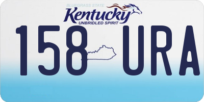 KY license plate 158URA