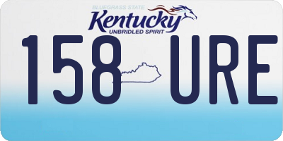 KY license plate 158URE
