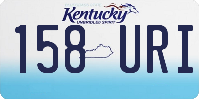 KY license plate 158URI