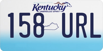 KY license plate 158URL