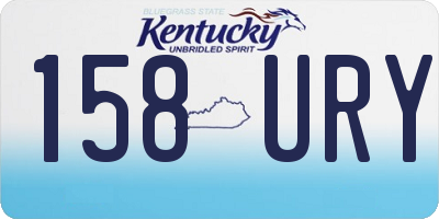 KY license plate 158URY