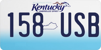 KY license plate 158USB