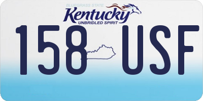 KY license plate 158USF
