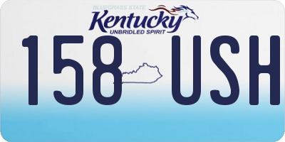 KY license plate 158USH